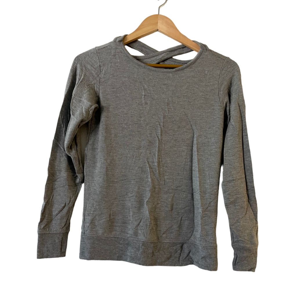 Threads 4 Thought Size 12 Girls Hazelle Tunic Pullover Sweater Cross-Back Cutout